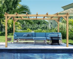Pergola bois autoportante Valencia – 9 à 30 m2 - Maderland