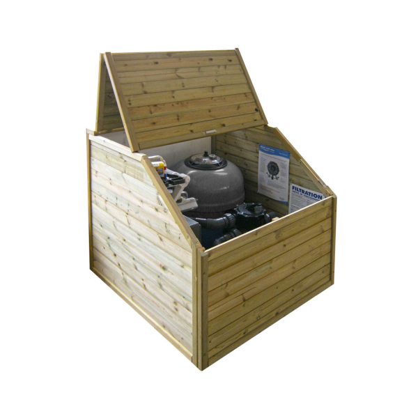 Coffre de filtration en pin classe 4 - H110 x 120 x 120 cm