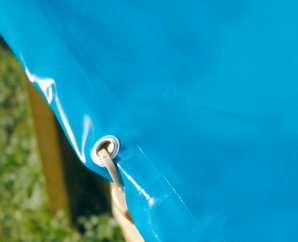Bâche d’hivernage et de sécurité pour piscine en bois semi octo Détente - 580 gr/m²