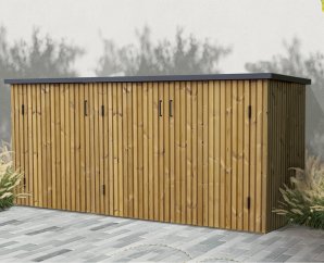 Coffre de jardin en Ayous Thermowood Roma 3 portes – Gardival