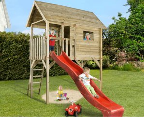 Cabane pour enfant sur pilotis avec toboggan Tabaluga 815 – Weka