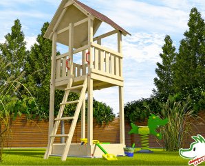 Tour de jeu en bois pour enfant Tabaluga avec bac à sable – Weka