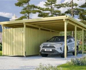 Appenti pour voiture XXL avec remise intégrée 9,8 m2 -  5,1 x 6 m - Weka