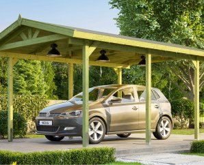 Abri pour voiture en bois autoporté 611 – 3,5 x 5 m -  Weka