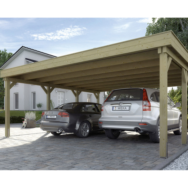 Kit carport en bois autoportant 2 voitures -  6 x 6,2 m - Weka
