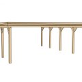 Carport en bois XXL autoportant 2 voitures -  6 x 8,1 m - Weka