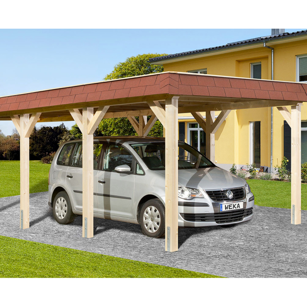 Carport voiture en kit autoportant - 3,3 x 6,3 m - Weka