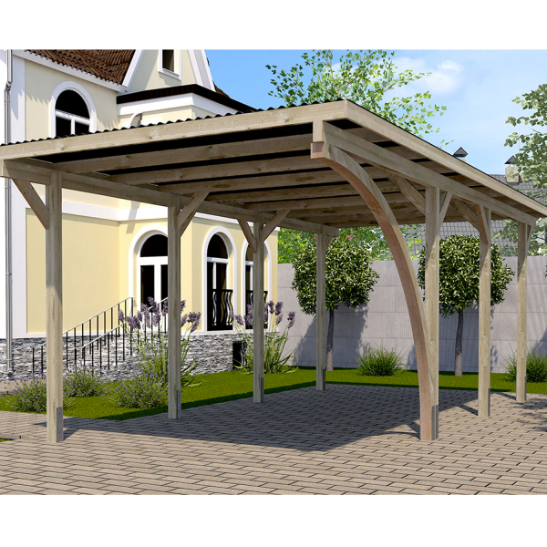 Carport en kit pour voiture – 3 x 6 m -  Weka