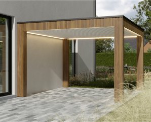 Carport simple ou double en bois exotique ayous Thermowood de 15 à 30 m2