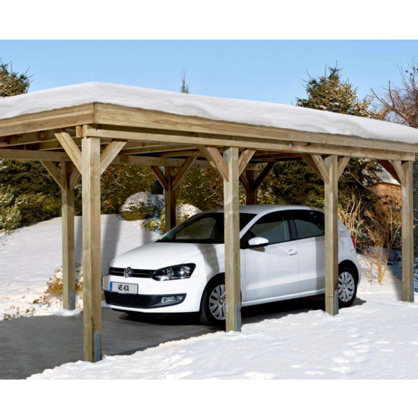 Abri pour voiture en bois autoportant - 3,2 x 6,2 m - Weka