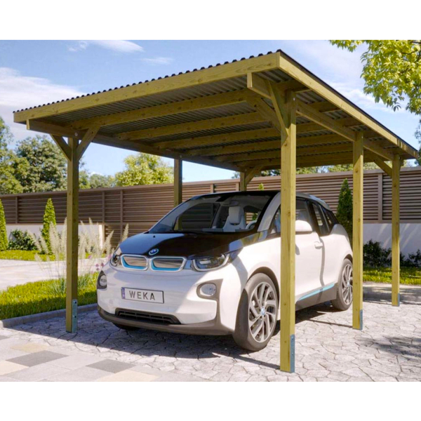 Carport en bois autoporté 606 – 3 x 5 m -  Weka