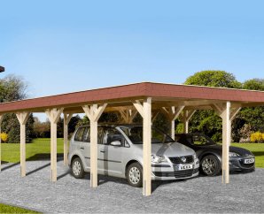 Kit carport 2 voitures XXL -  6,2 x 8,3 m - Weka
