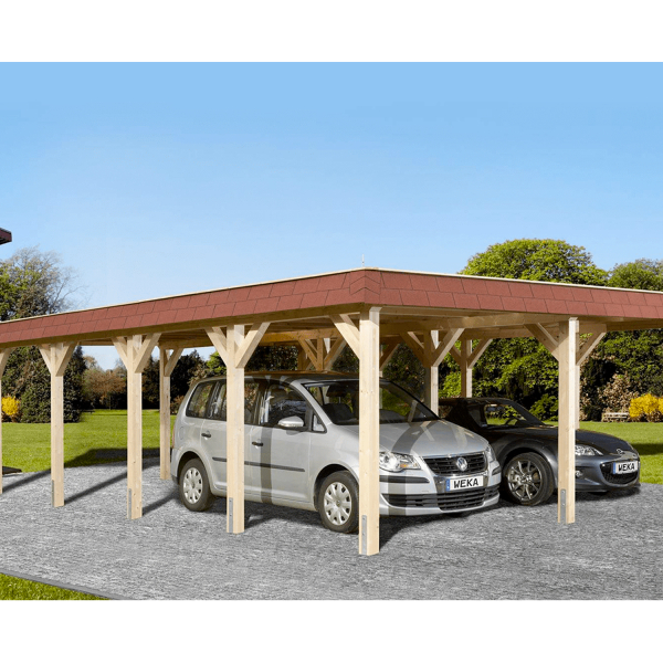 Kit carport 2 voitures XXL -  6,2 x 8,3 m - Weka