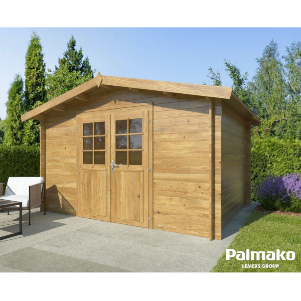 Kit abri de jardin en bois 3,58 x 2,96 m – Palmako