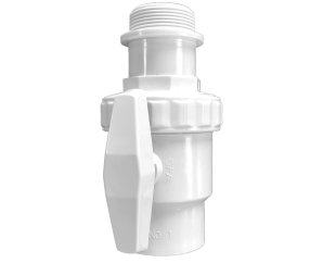 Vanne 1/4 de tour skimmer bouches large et étroite – Ubbink