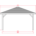 Pavillon de jardin 4,372 x 4,372 m S7715 – SOLID