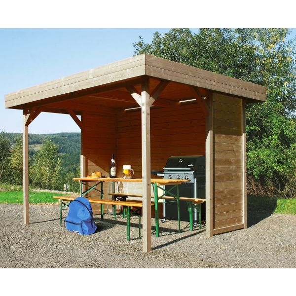 Pavillon en bois traité Regensburg 3 x 2 m – SOLID