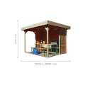 Pavillon en bois traité Regensburg 3 x 2 m – SOLID