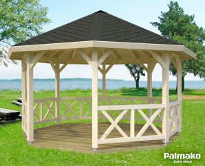 Kiosque de jardin en bois Betty 551 x 551 cm – Palmako