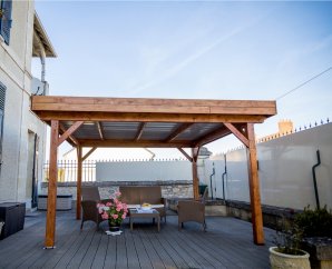 Pergola jardin en bois 4 x 4 m Ombra – HABRITA