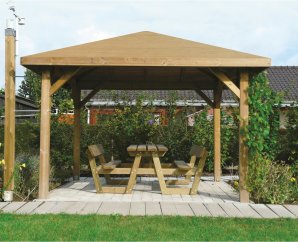 Pavillon de jardin 3,472 x 3,472 m S7712 – SOLID