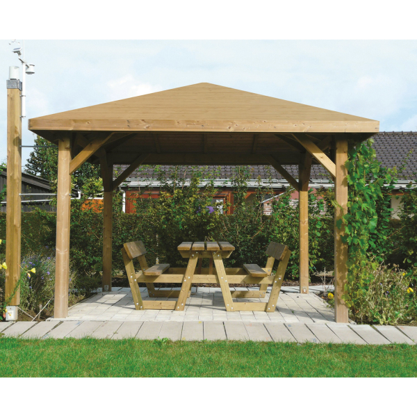Pavillon de jardin 3,472 x 3,472 m S7712 – SOLID