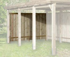 Paroi arrière pour carport