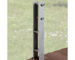 Kit d'ancrage en H | 8 ancres | poteaux 9x9 cm