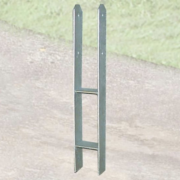 Kit d'ancrage en H | 15 ancres | poteaux 12x12 cm