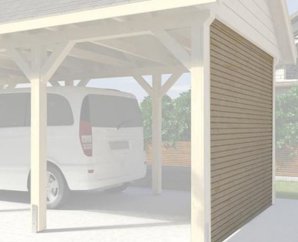 Paroi arriere wekaLine pour carport en lamelle-colle