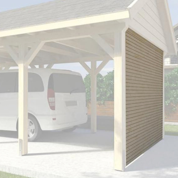 Paroi arriere wekaLine pour carport en lamelle-colle