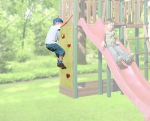 Mur d'escalade Tabaluga avec 5 fausses pierres