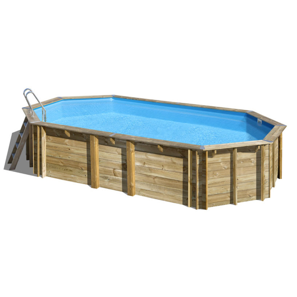 Piscine en bois hors sol ovale Orange 7,55 x 4,56 m H 146 cm – SUNBAY