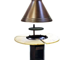 Grill incluant le conduit d'extraction de la table