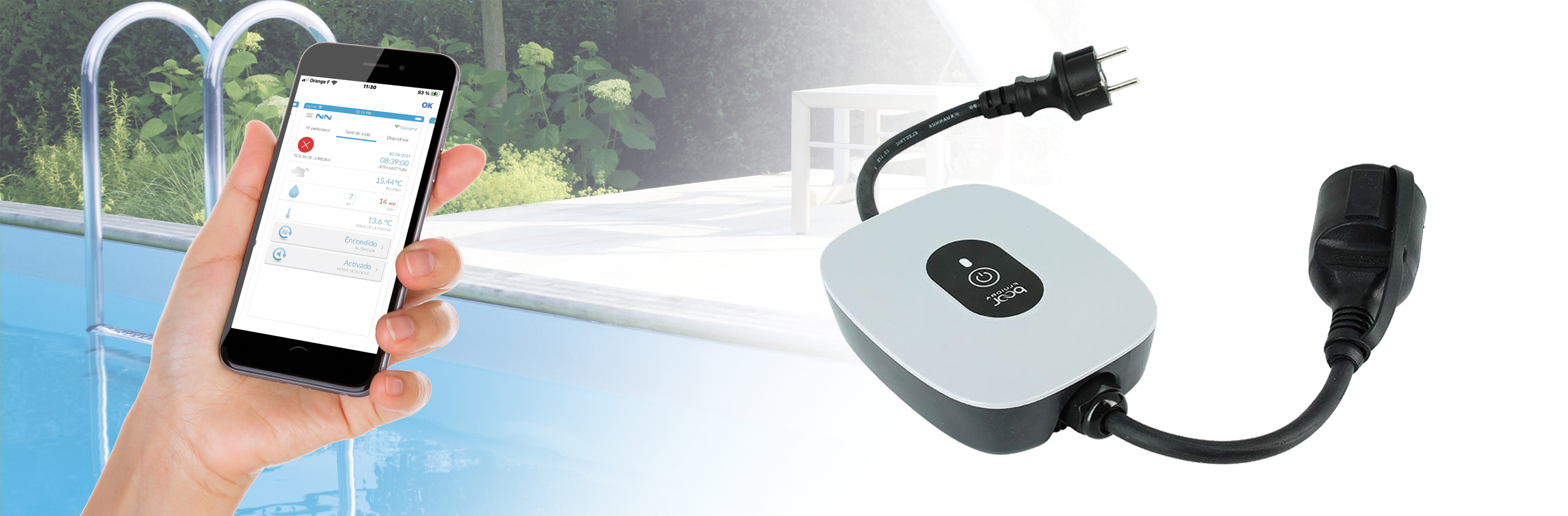 Piscine en bois rectangulaire EVORA 620 x 420 cm - H 133 cm - SUNBAY