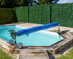 Enrouleur de bâche à bulles pour piscine enterrée 5,50 m