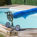 Enrouleur de bâche à bulles pour piscine enterrée 5,50 m