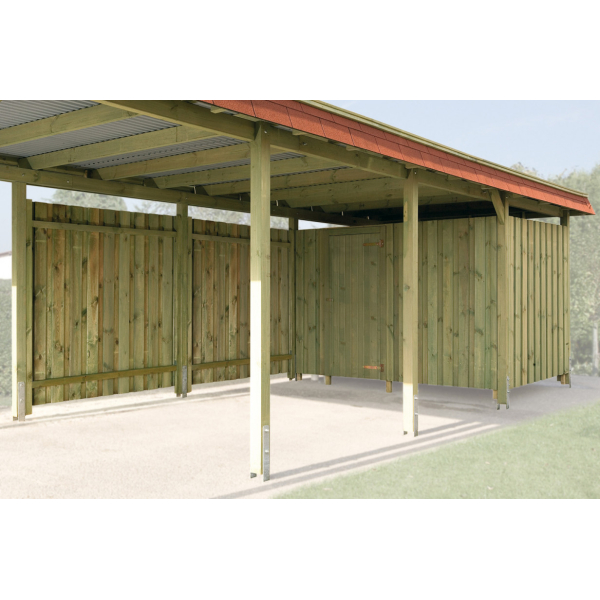 Local à outils pour carport