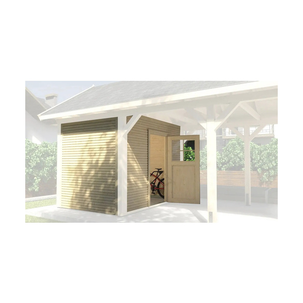 Local technique Weka pour carport lamellé-collé 615 T2, naturel, 28 mm