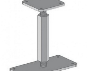 Support réglable pour poteau 80x80 mm