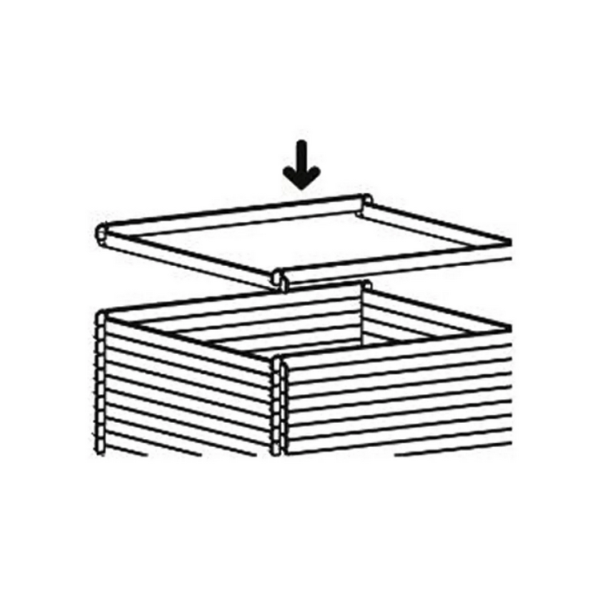 Réhausse pour abri en bois 28 mm