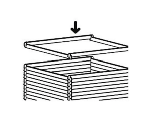 Réhausse pour abri en bois 28 mm