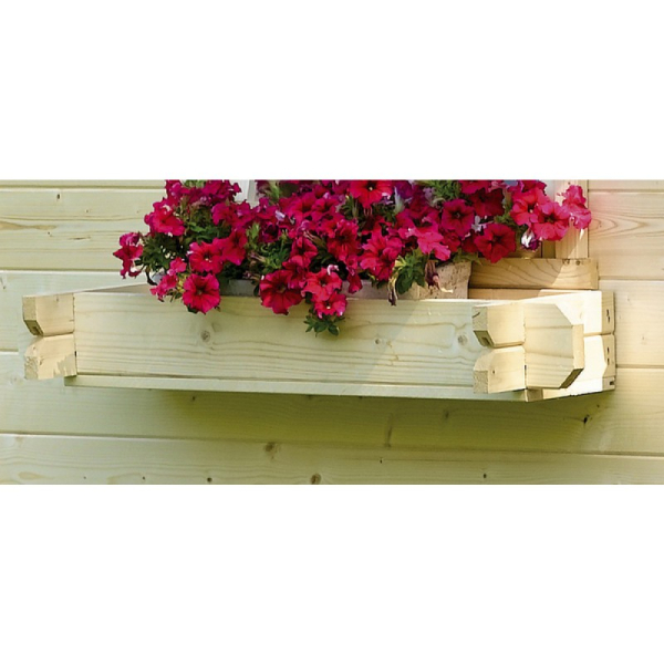 Jardinière pour abri de jardin en bois