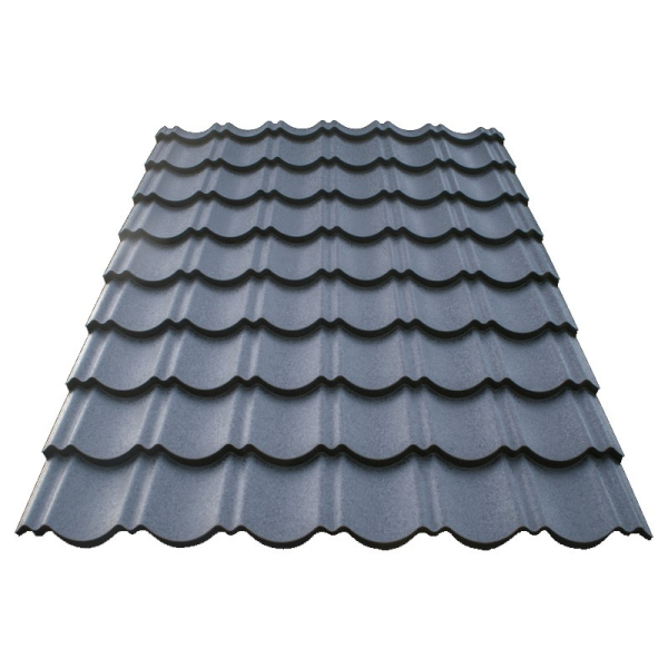 Tuiles métalliques en acier gris anthracite