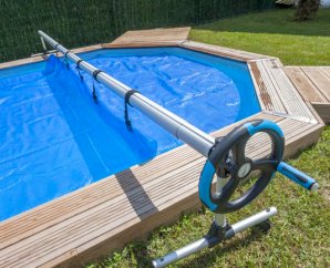 Enrouleur de bâche d’été pour piscine enterrée 5,50 m