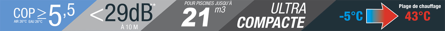 Pompe à chaleur pour piscine connectée Mag 3 Kw réversible - Pour piscine de 21 m3 max