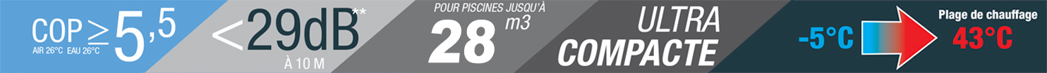 Pompe à chaleur pour piscine connectée Mag 4 Kw réversible - Pour piscine de 28 m3 max