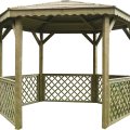 Kiosque pour jardin en bois traité autoclave 3,148 x 2,768 m – SOLID