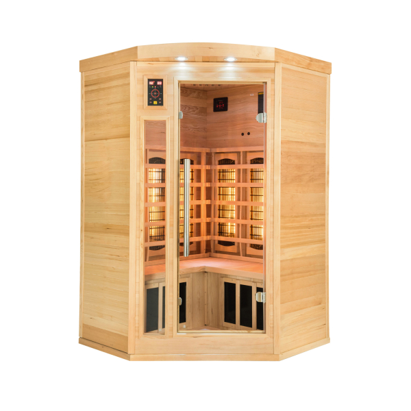 Sauna d'angle infrarouge 2/3 places Apollon Full Spectrum Quartz - France Sauna