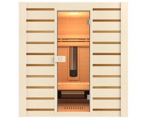 Sauna d'intérieur hybride (traditionnel + infrarouge) Combi 4 places - Holl's